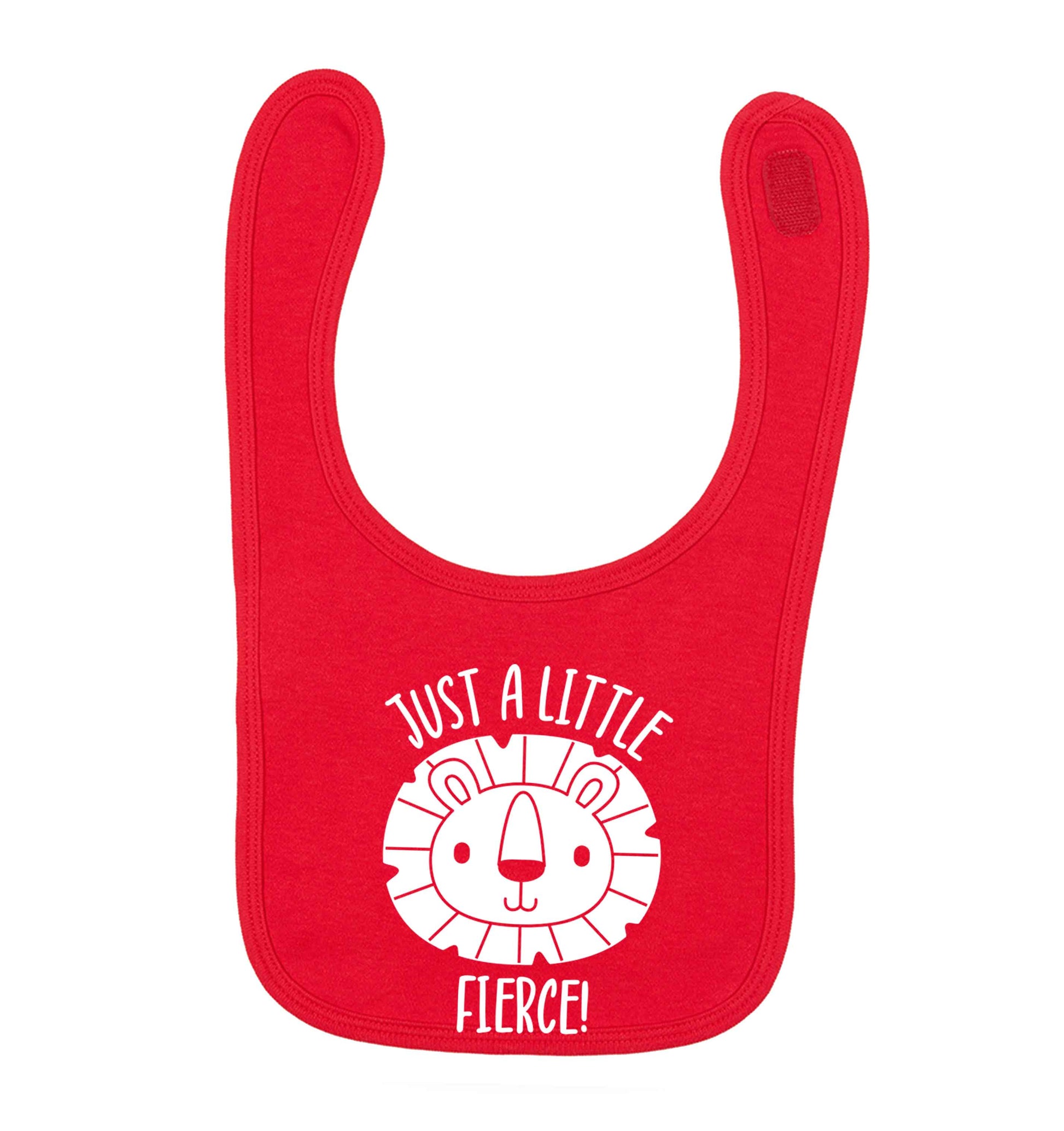 Just a little fierce red baby bib