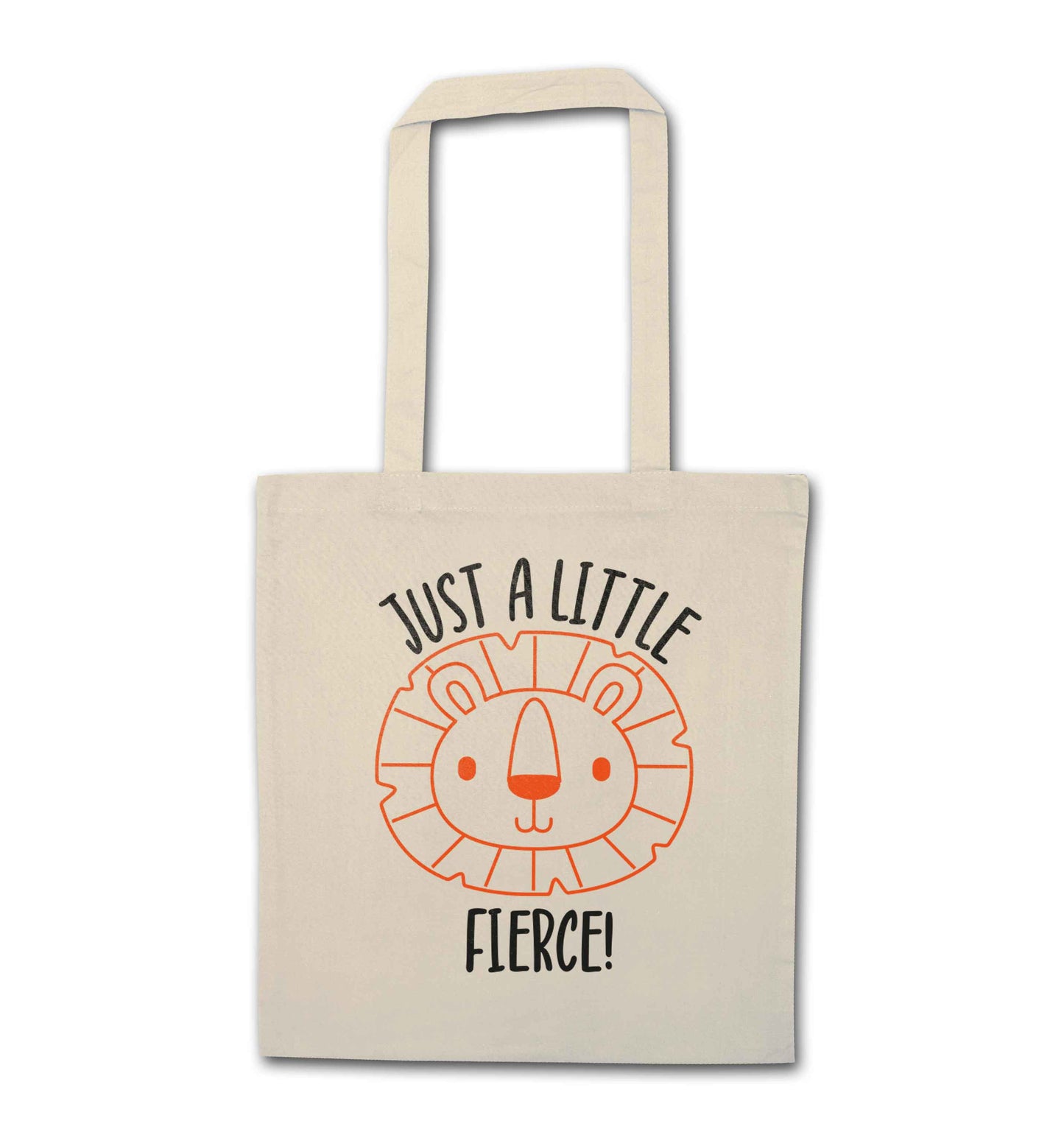 Just a little fierce natural tote bag