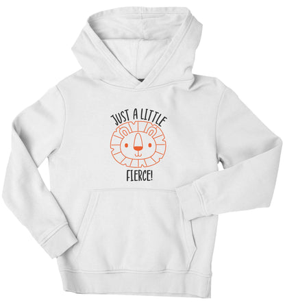 Just a little fierce children's white hoodie 12-13 Years