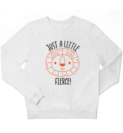 Just a little fierce children's white sweater 12-13 Years