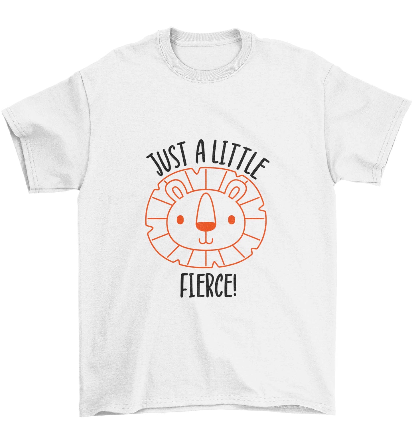Just a little fierce Children's white Tshirt 12-13 Years