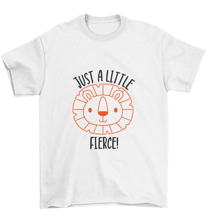 Just a little fierce Children's white Tshirt 12-13 Years