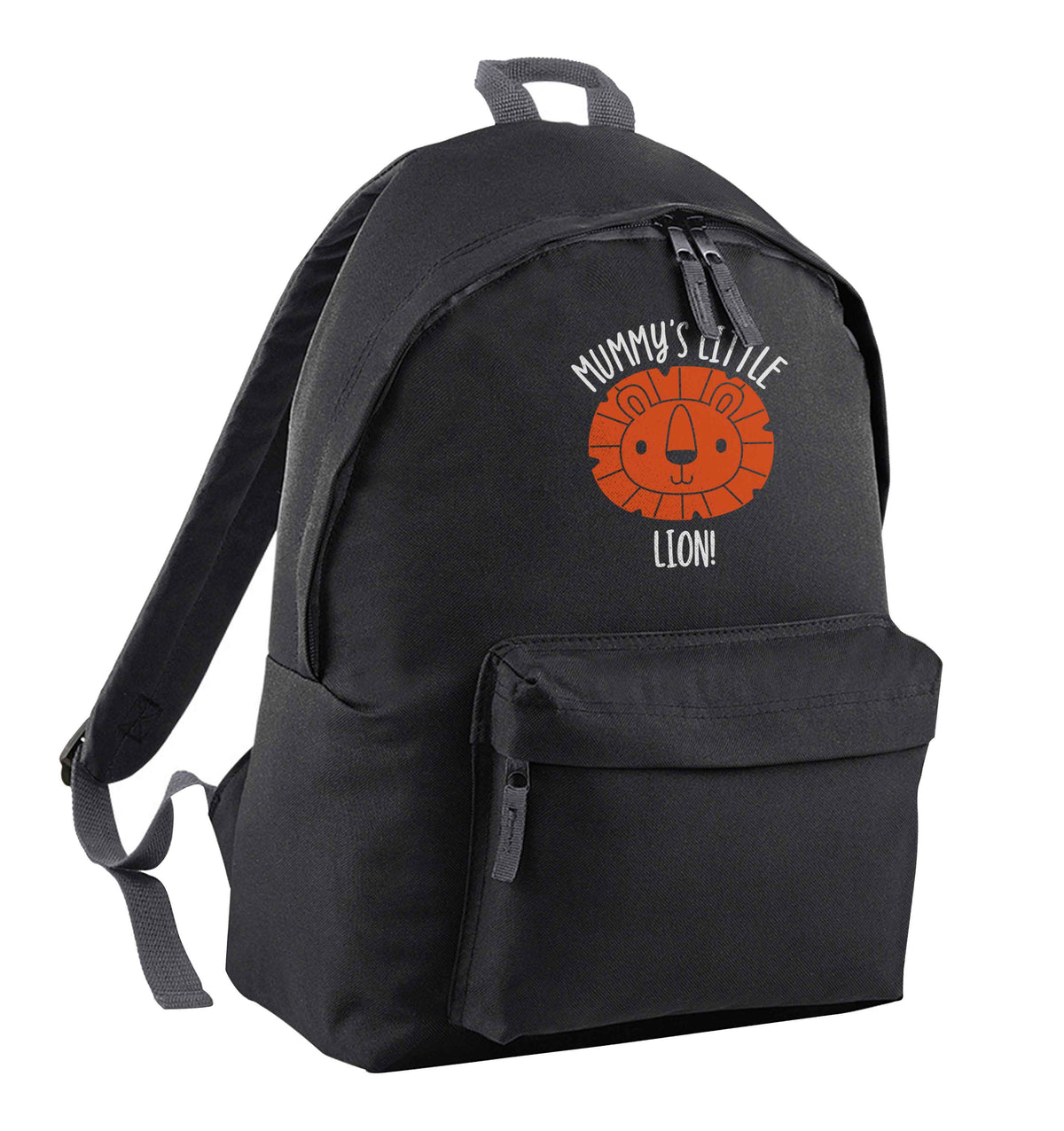Mummy's little lion black children's backpack