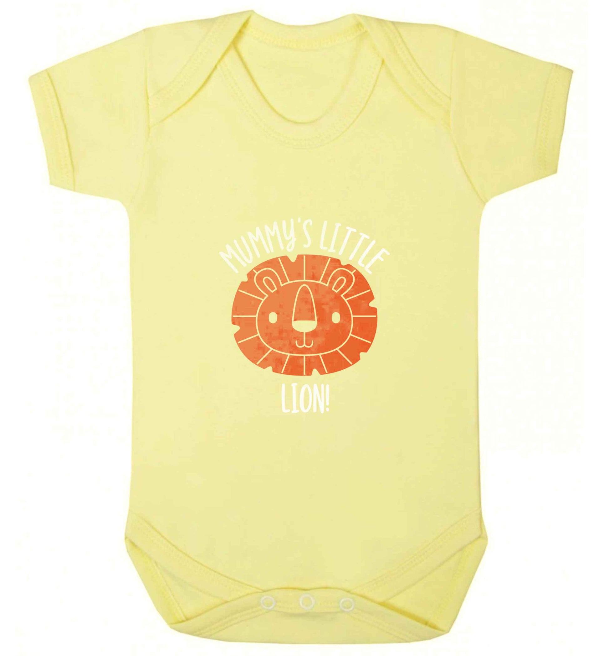 Mummy's little lion baby vest pale yellow 18-24 months