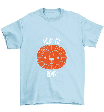 Hear me roar Children's light blue Tshirt 12-13 Years