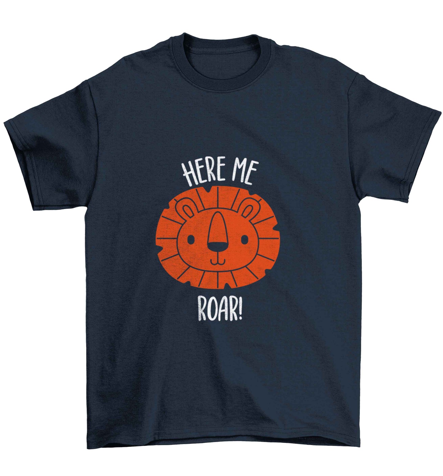 Hear me roar Children's navy Tshirt 12-13 Years