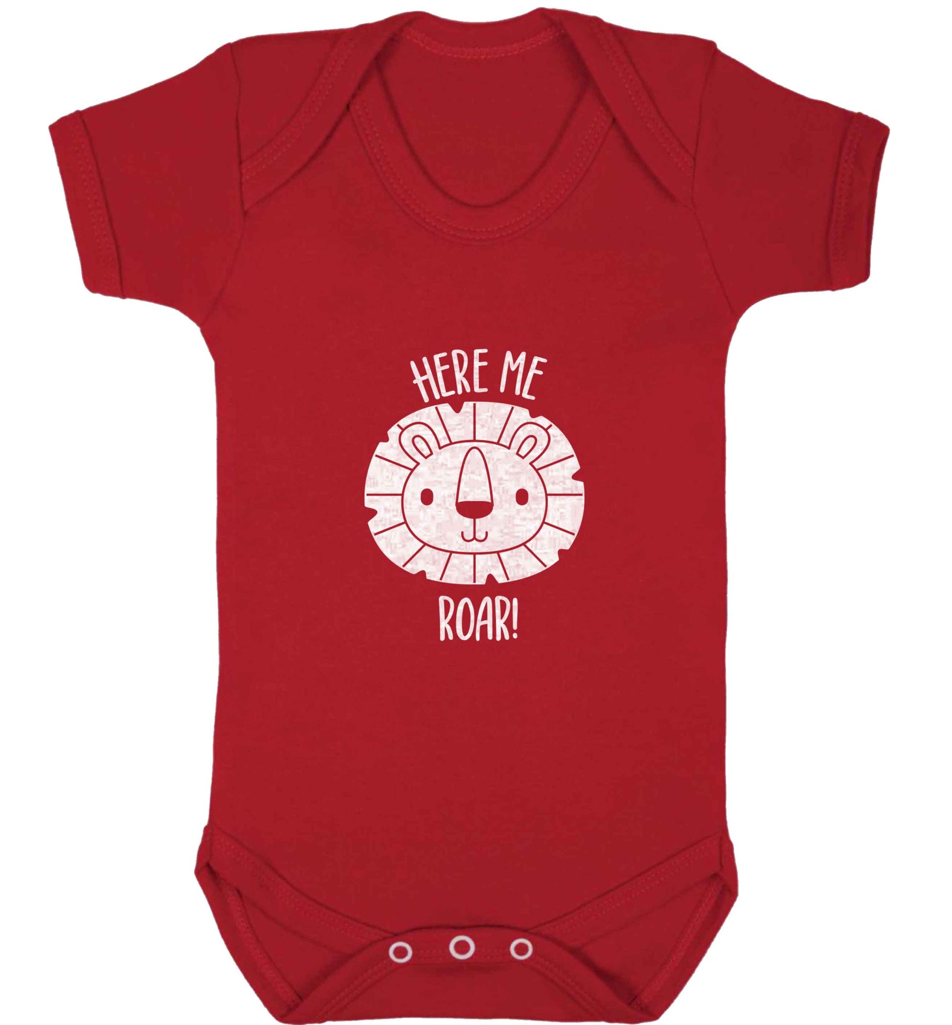 Hear me roar baby vest red 18-24 months