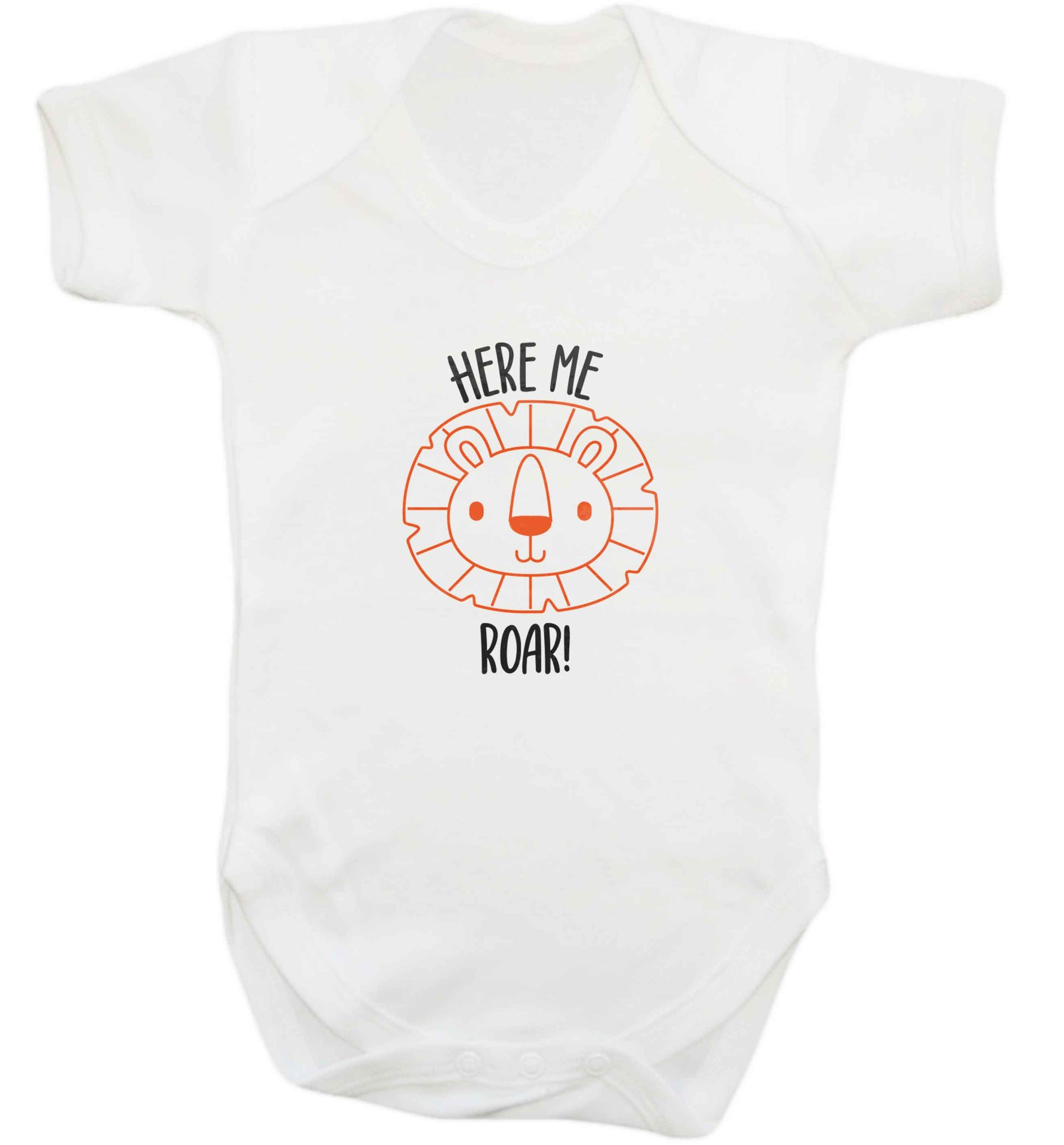 Hear me roar baby vest white 18-24 months