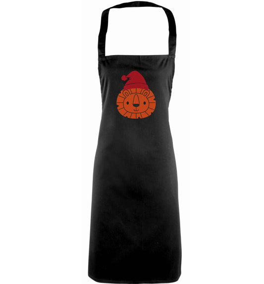 Santa lion adults black apron