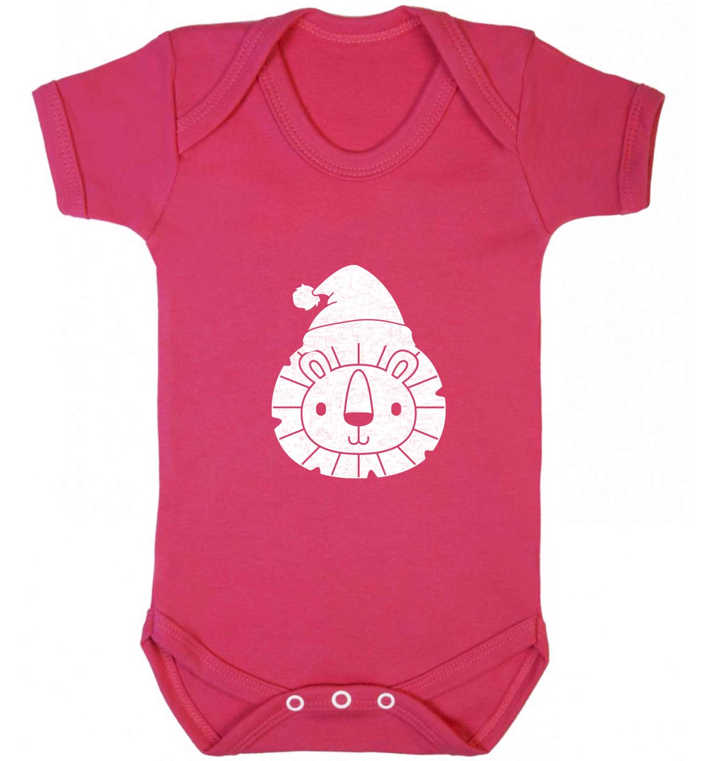 Santa lion baby vest dark pink 18-24 months