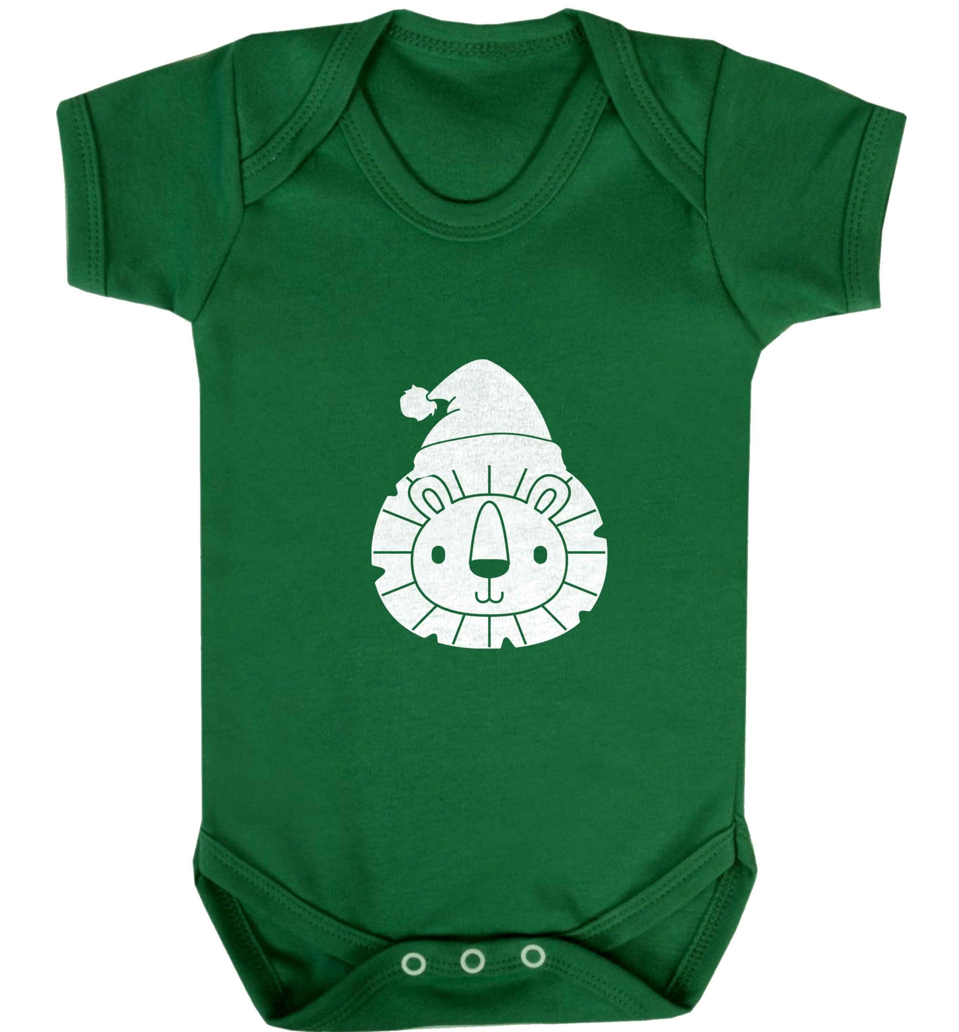 Santa lion baby vest green 18-24 months