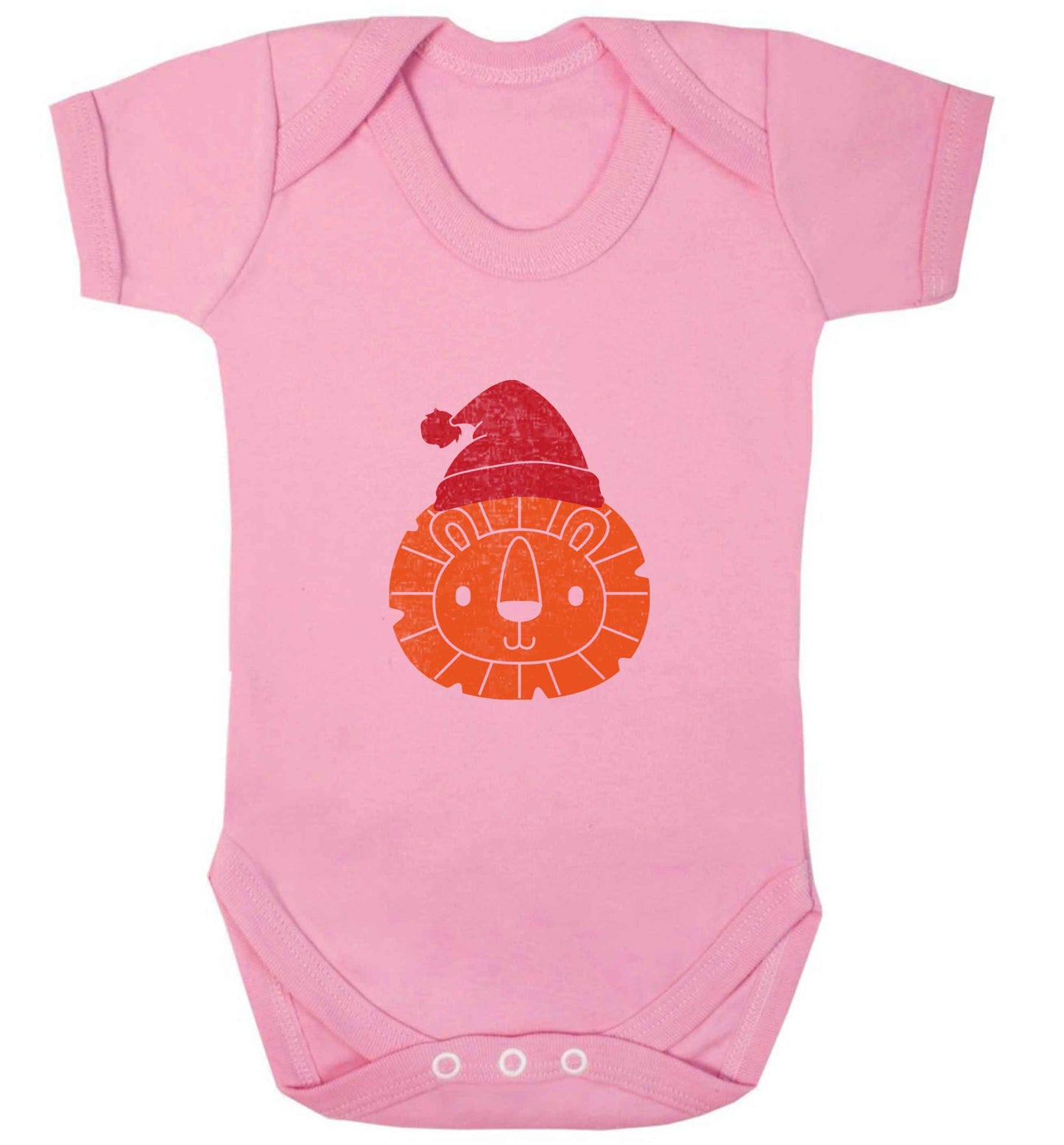 Santa lion baby vest pale pink 18-24 months