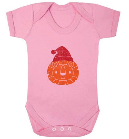Santa lion baby vest pale pink 18-24 months