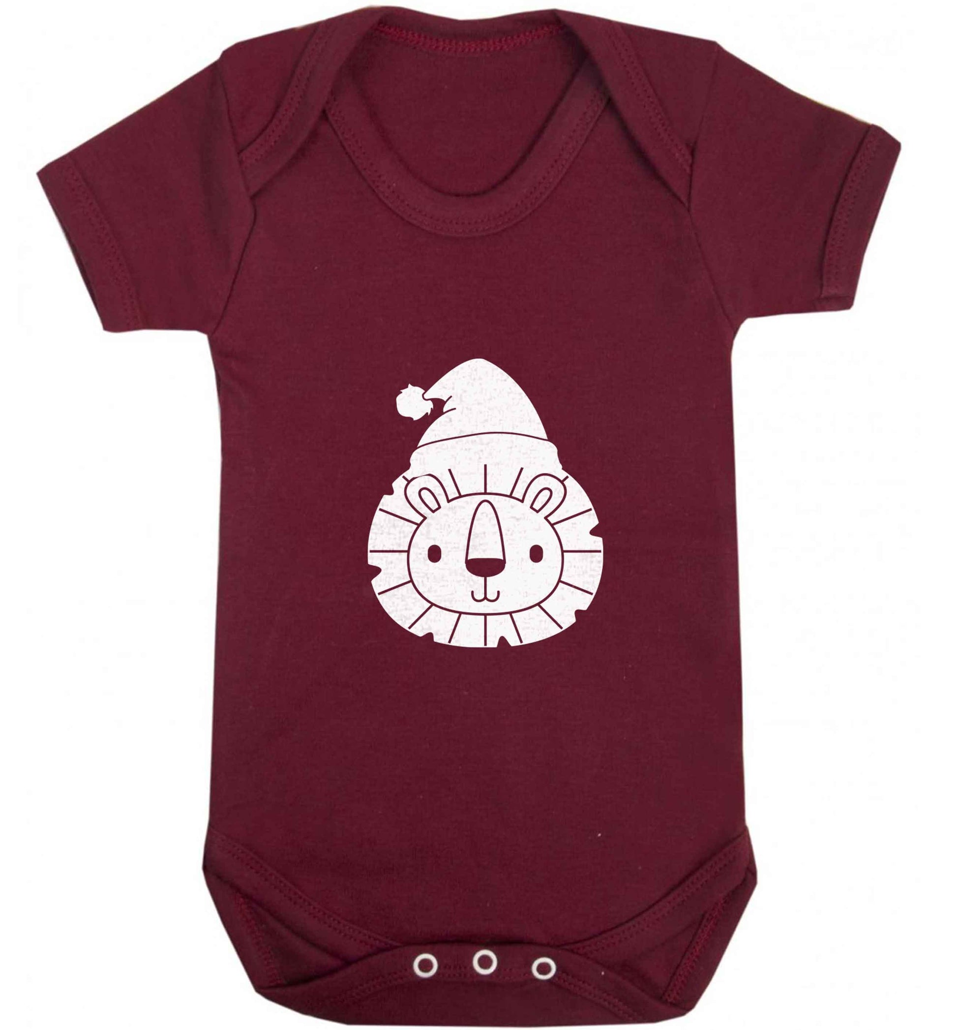 Santa lion baby vest maroon 18-24 months