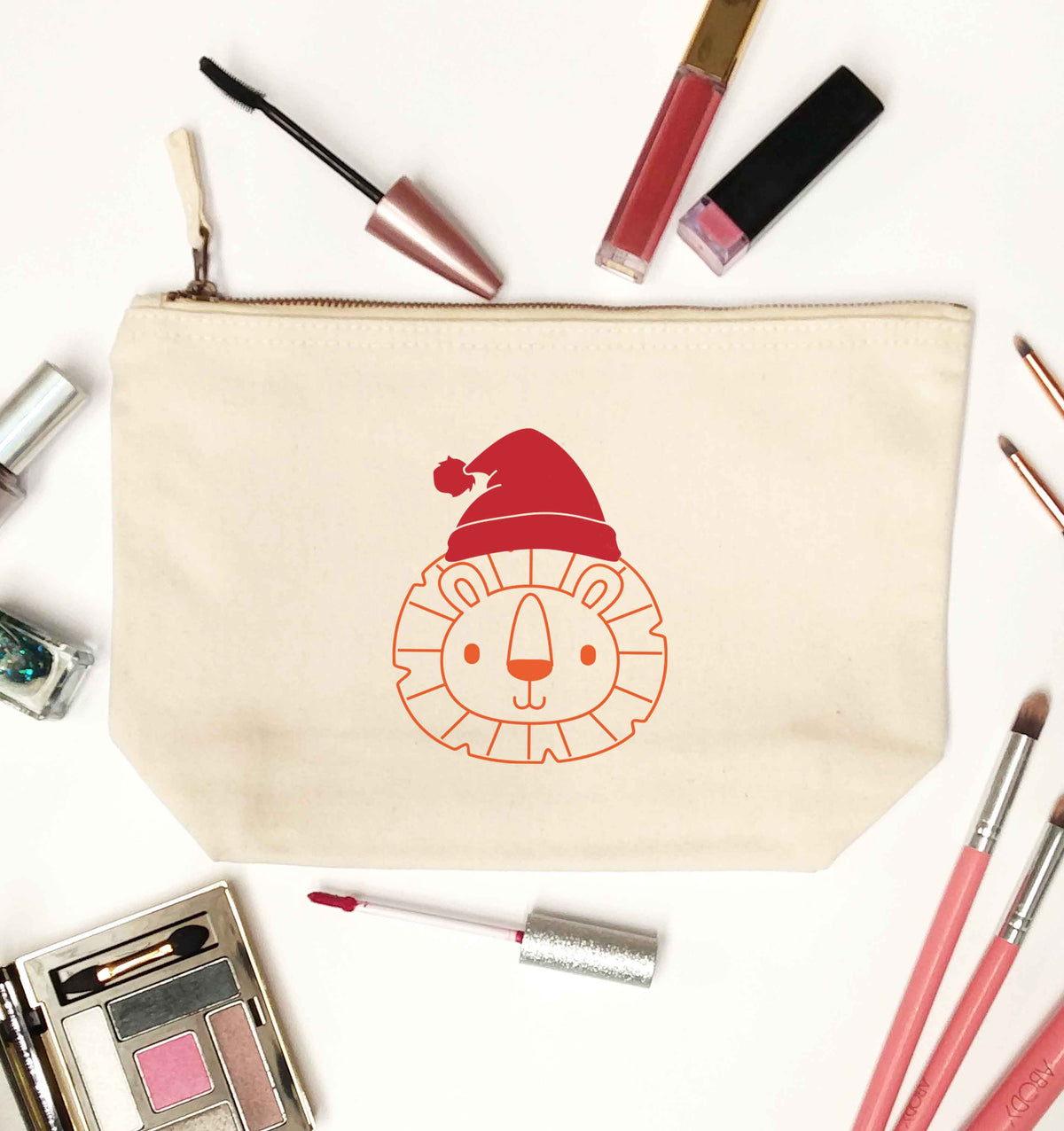 Santa lion natural makeup bag