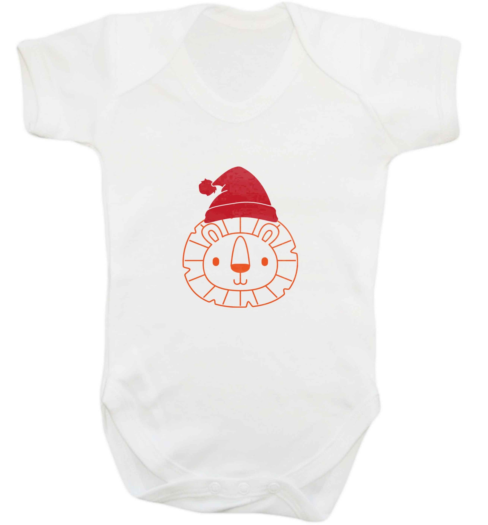 Santa lion baby vest white 18-24 months