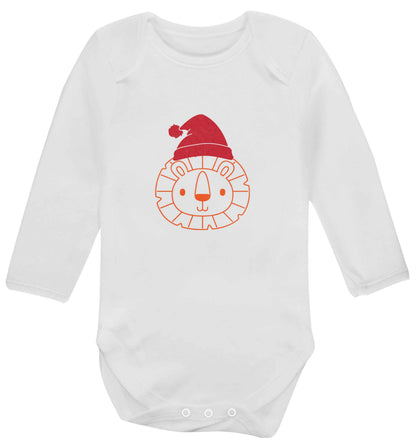 Santa lion baby vest long sleeved white 6-12 months