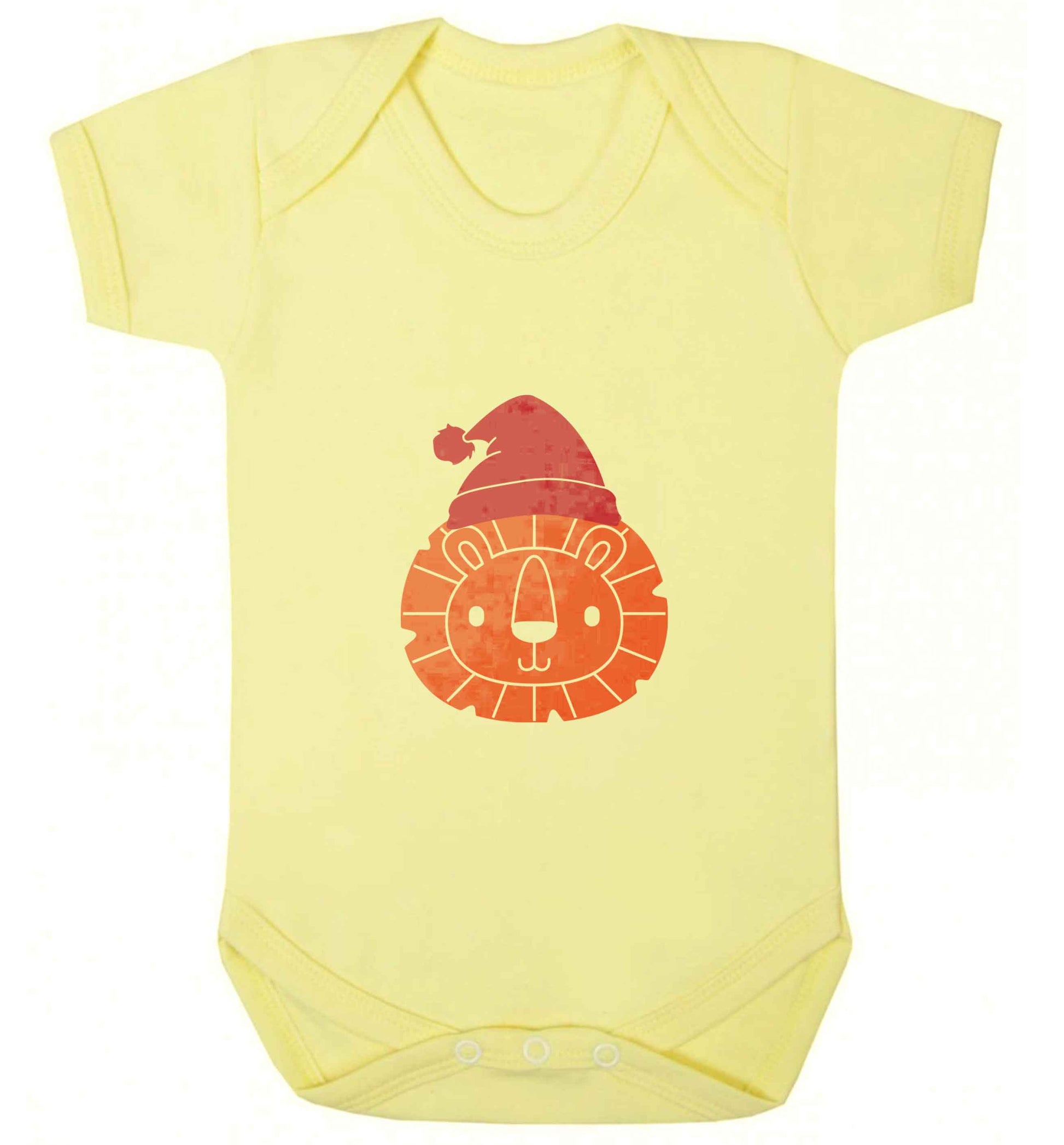 Santa lion baby vest pale yellow 18-24 months