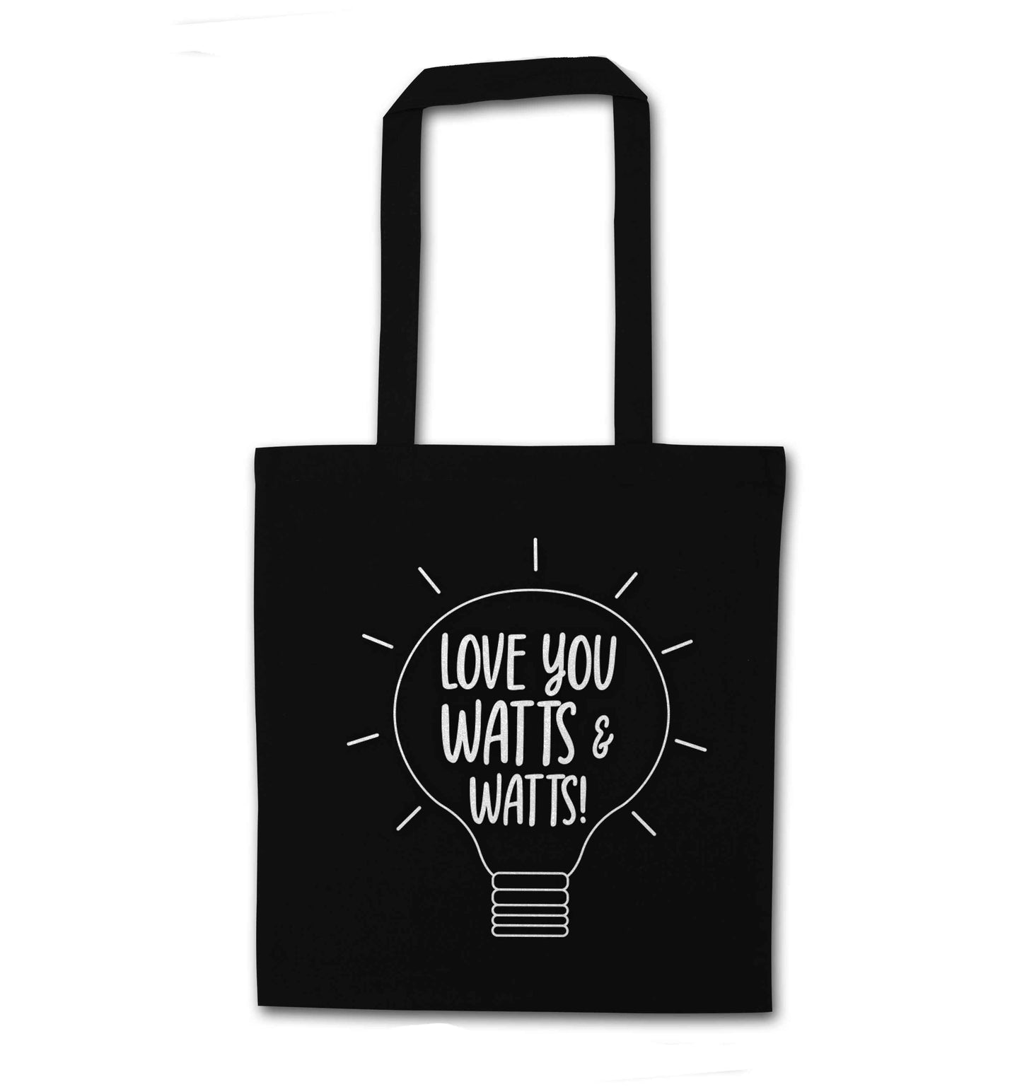 I love you watts and watts black tote bag
