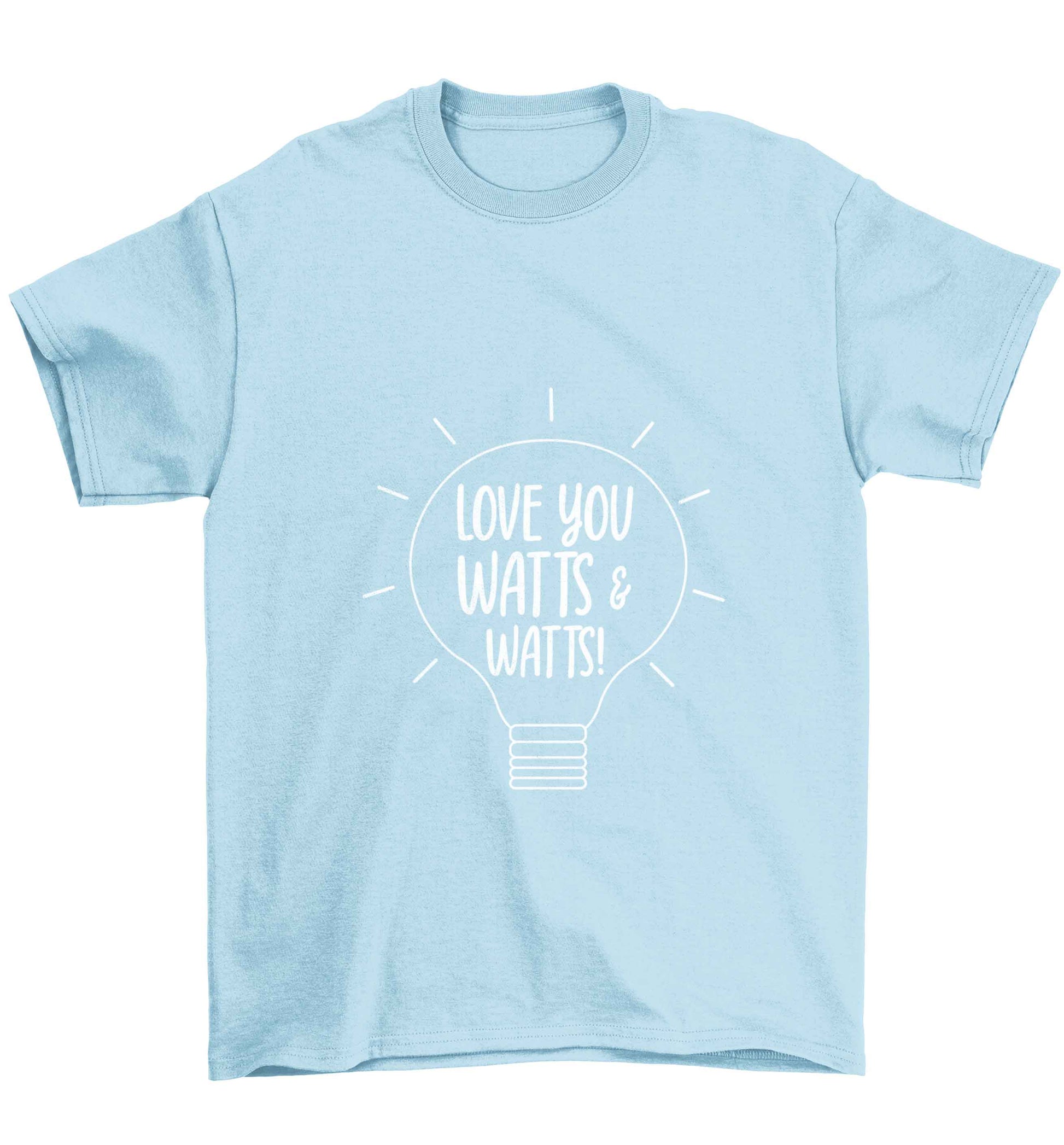 I love you watts and watts Children's light blue Tshirt 12-13 Years