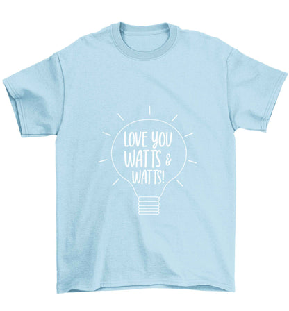 I love you watts and watts Children's light blue Tshirt 12-13 Years