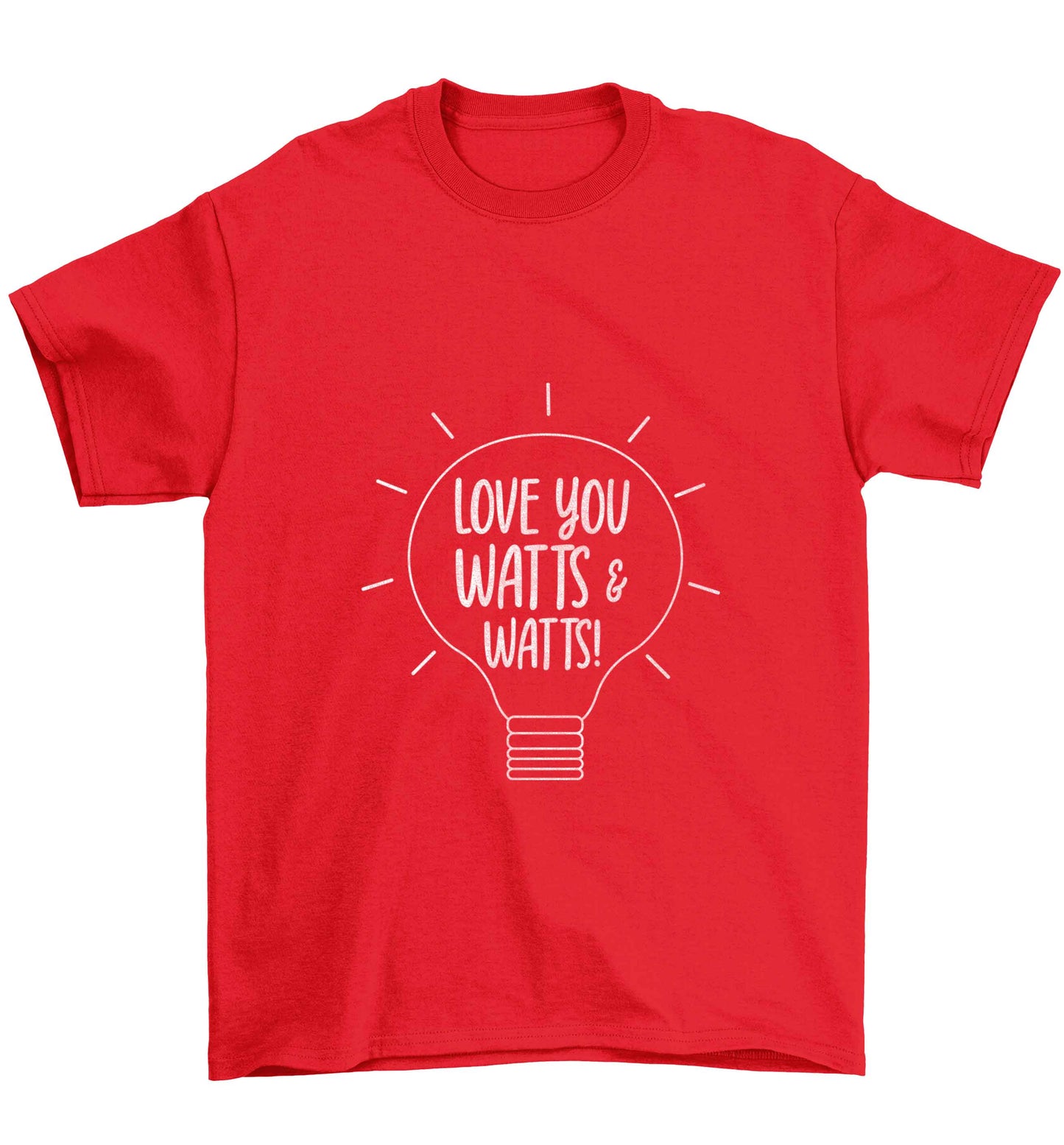 I love you watts and watts Children's red Tshirt 12-13 Years