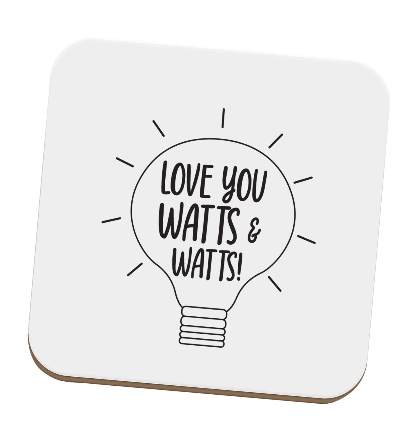 I love you watts and watts set of four coasters