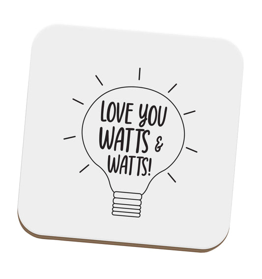 I love you watts and watts set of four coasters