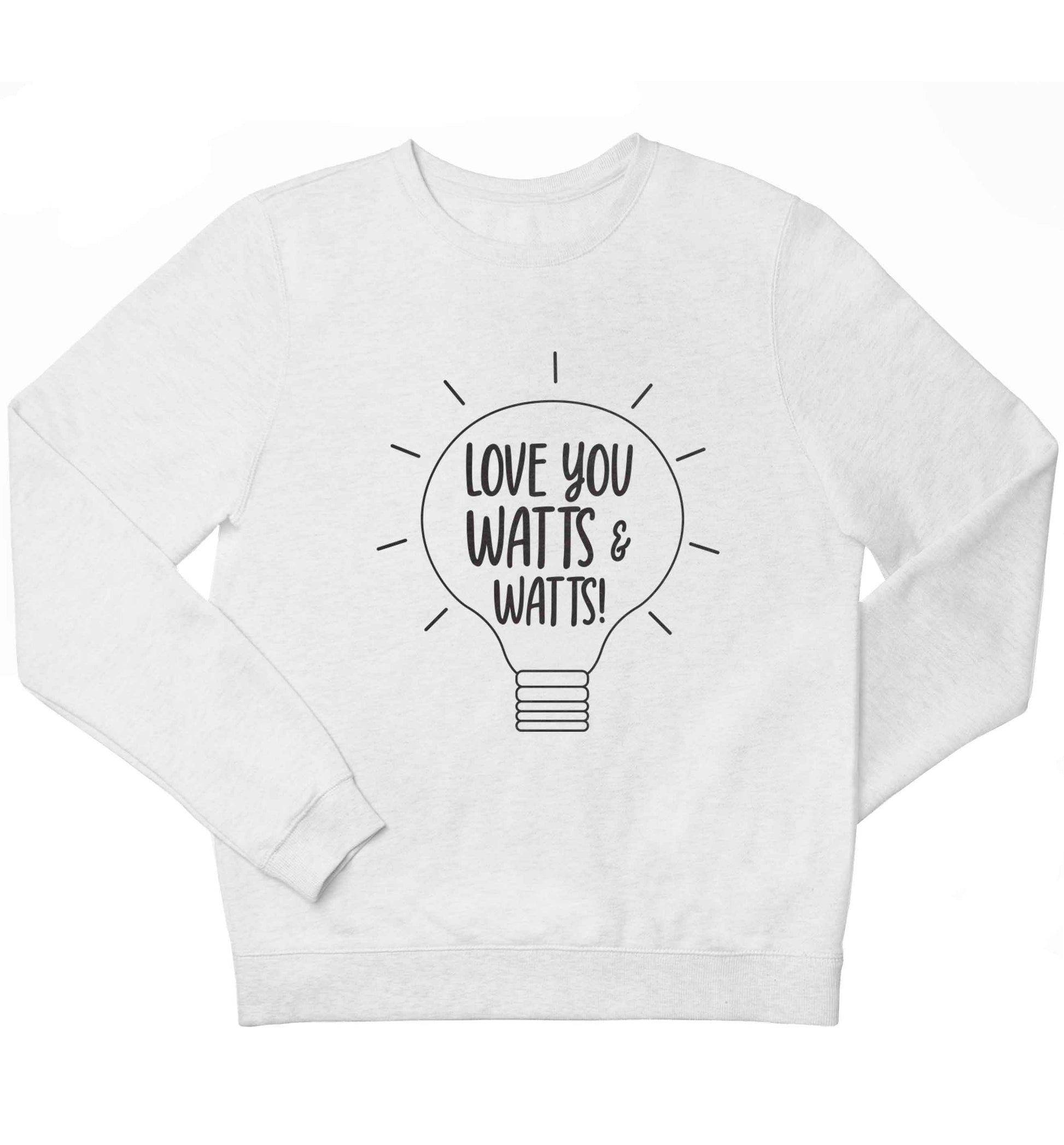 I love you watts and watts children's white sweater 12-13 Years