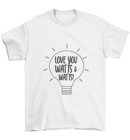 I love you watts and watts Children's white Tshirt 12-13 Years
