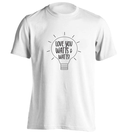 I love you watts and watts adults unisex white Tshirt 2XL