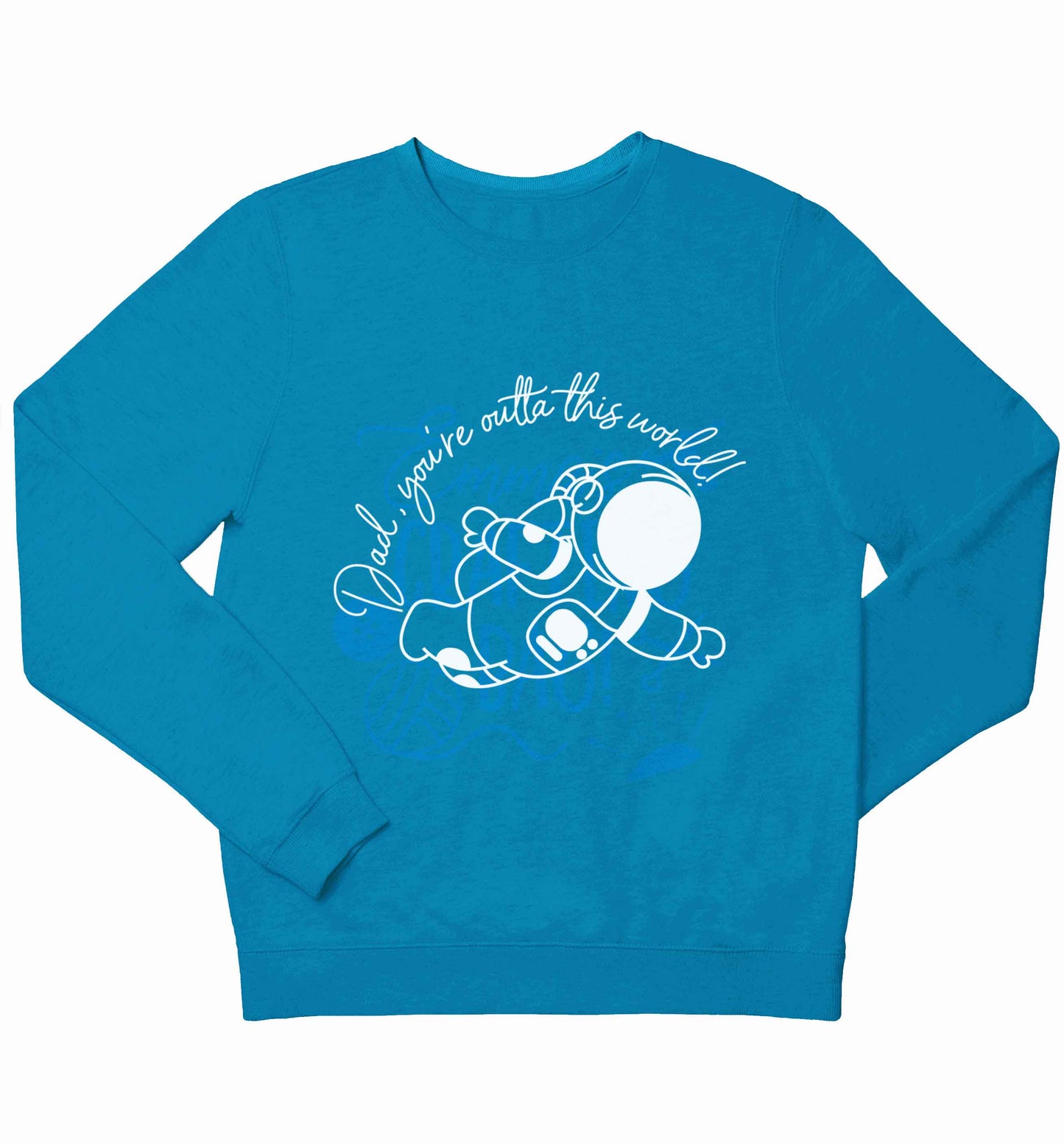 Dad, you're outta this world children's blue sweater 12-13 Years