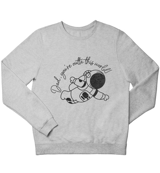 Dad, you're outta this world children's grey sweater 12-13 Years