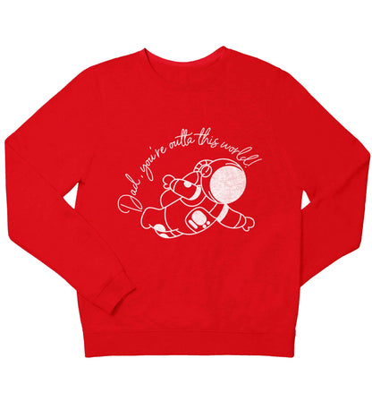 Dad, you're outta this world children's grey sweater 12-13 Years