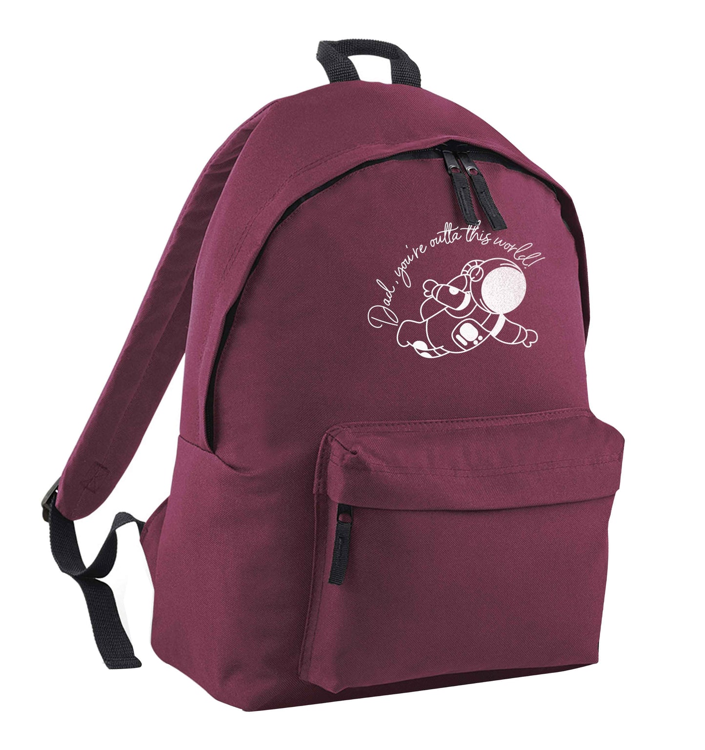 Dad, you're outta this world maroon adults backpack