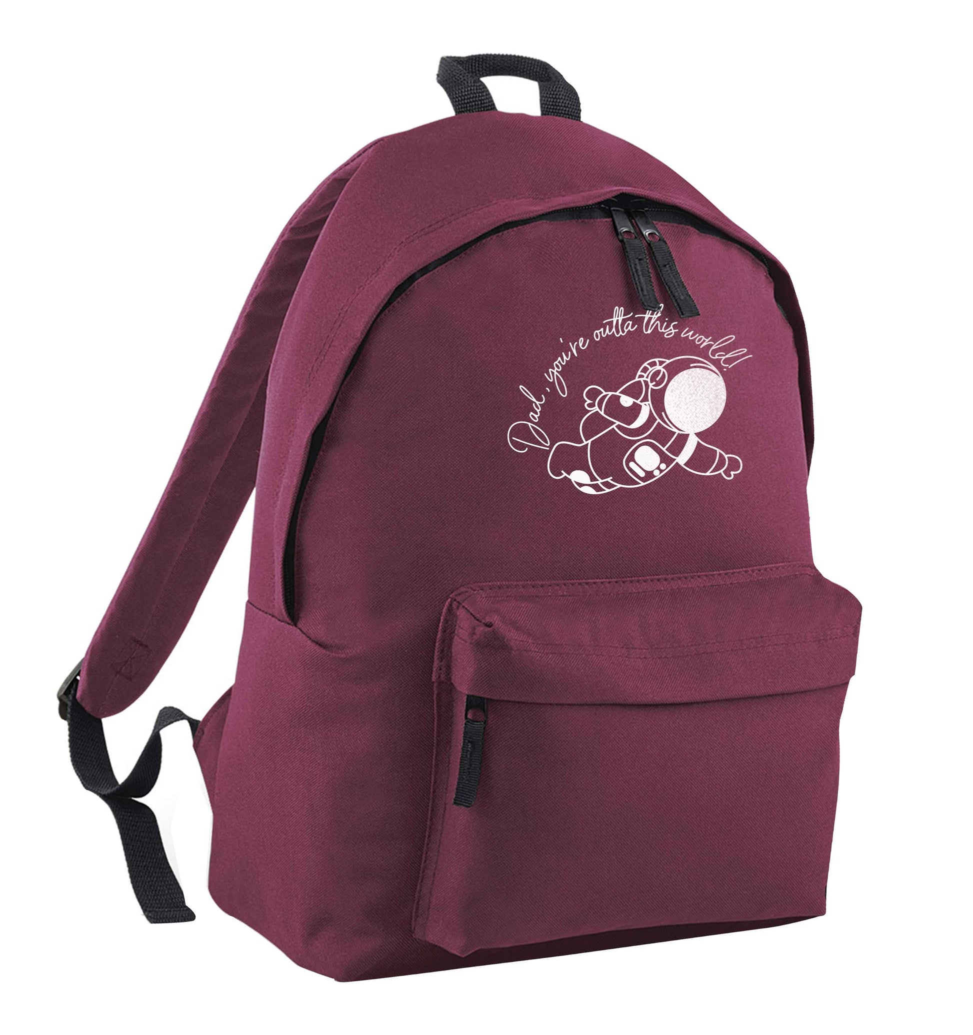 Dad, you're outta this world maroon adults backpack