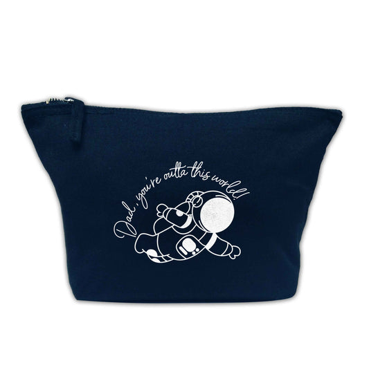 Dad, you're outta this world navy makeup bag