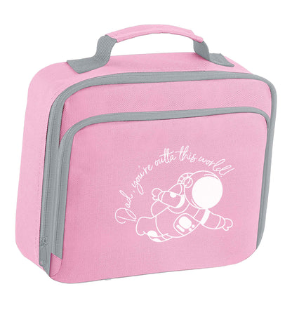Dad, you're outta this world insulated pink lunch bag cooler