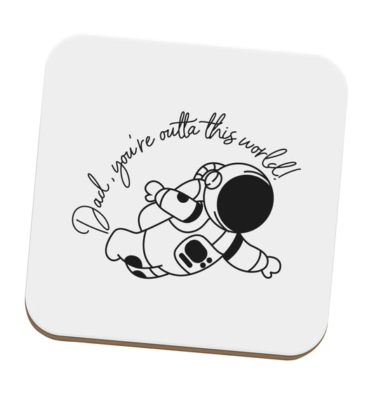 Dad, you're outta this world set of four coasters