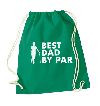 Best dad by par green drawstring bag