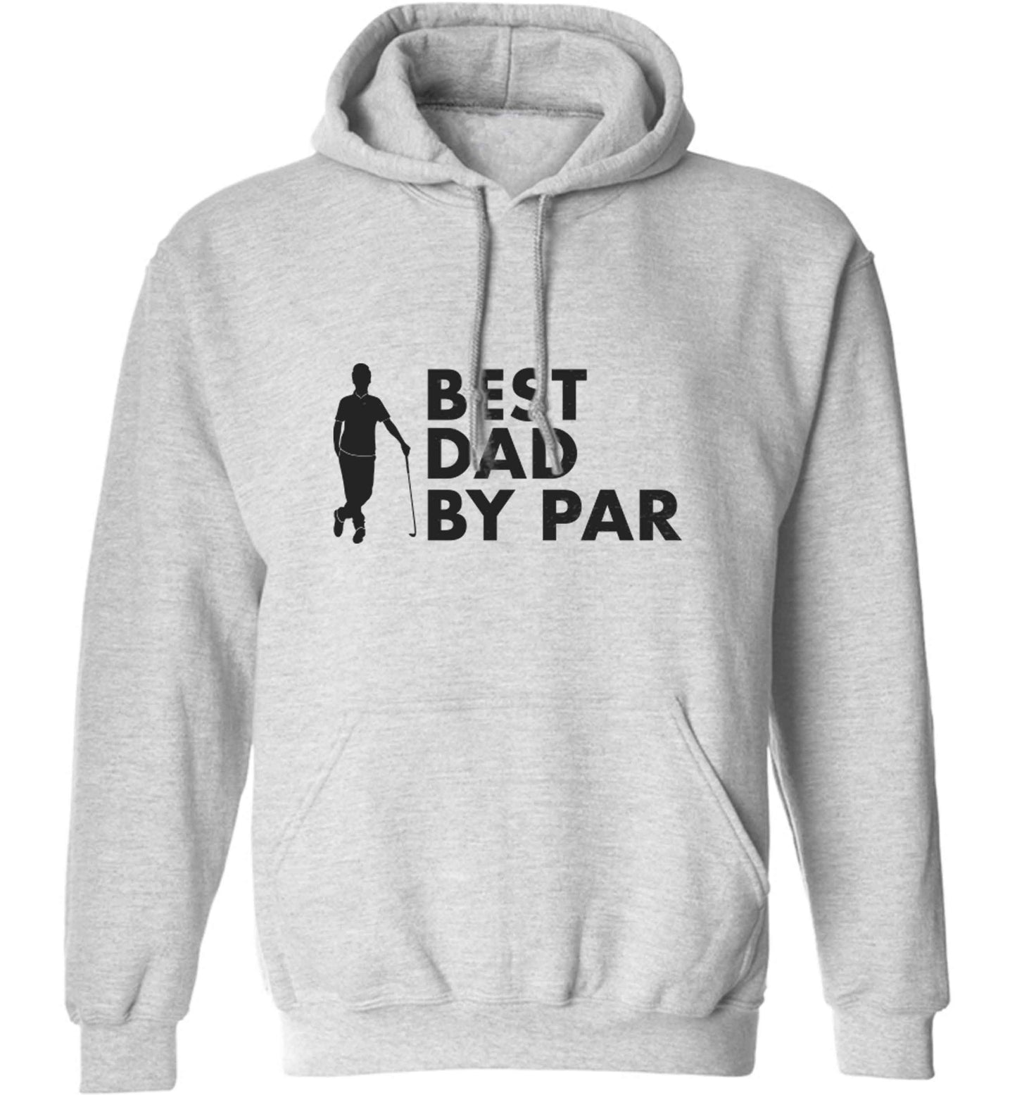 Best dad by par adults unisex grey hoodie 2XL