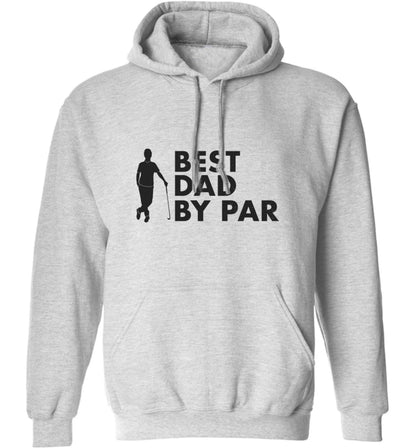 Best dad by par adults unisex grey hoodie 2XL