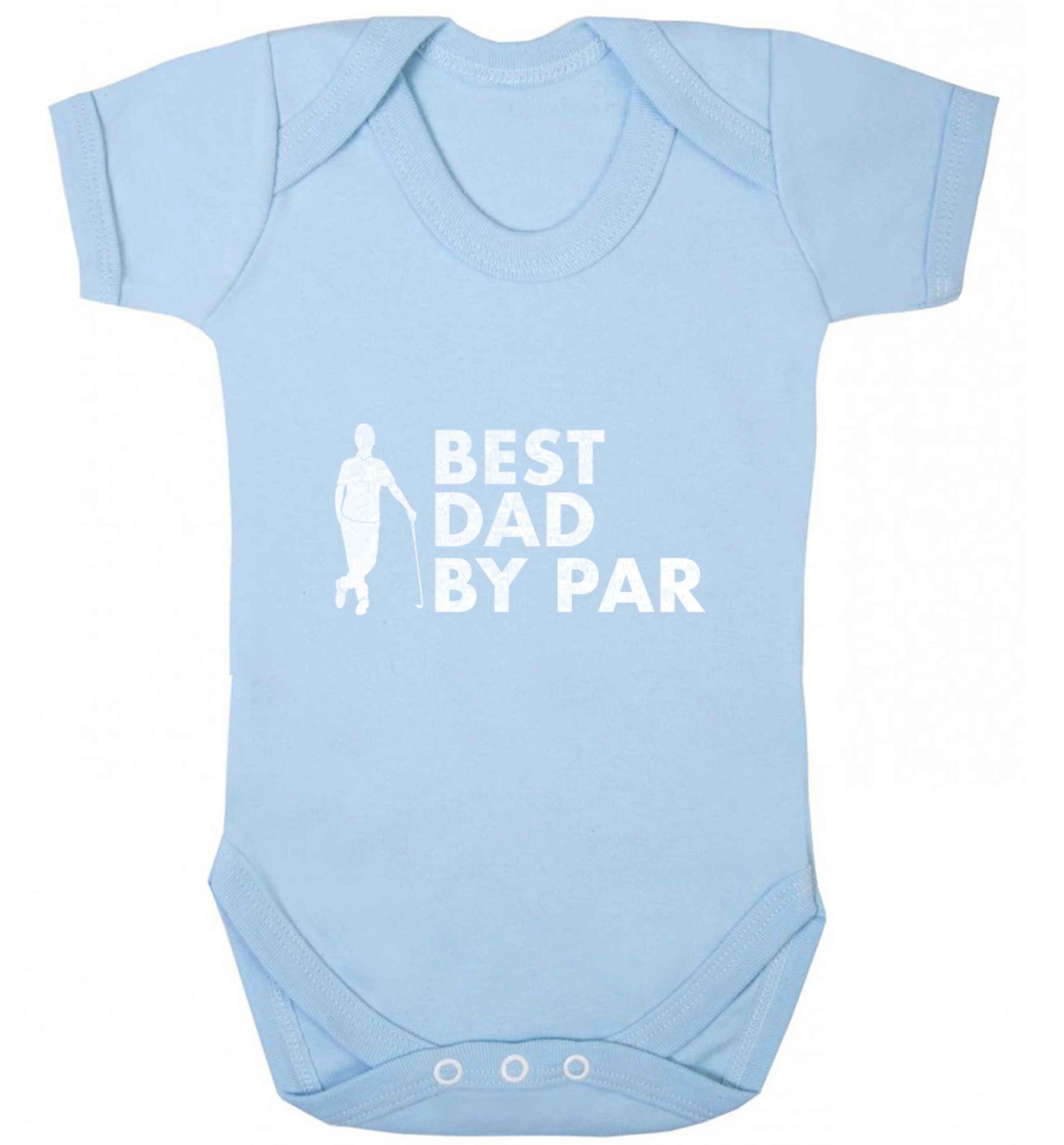 Best dad by par baby vest pale blue 18-24 months