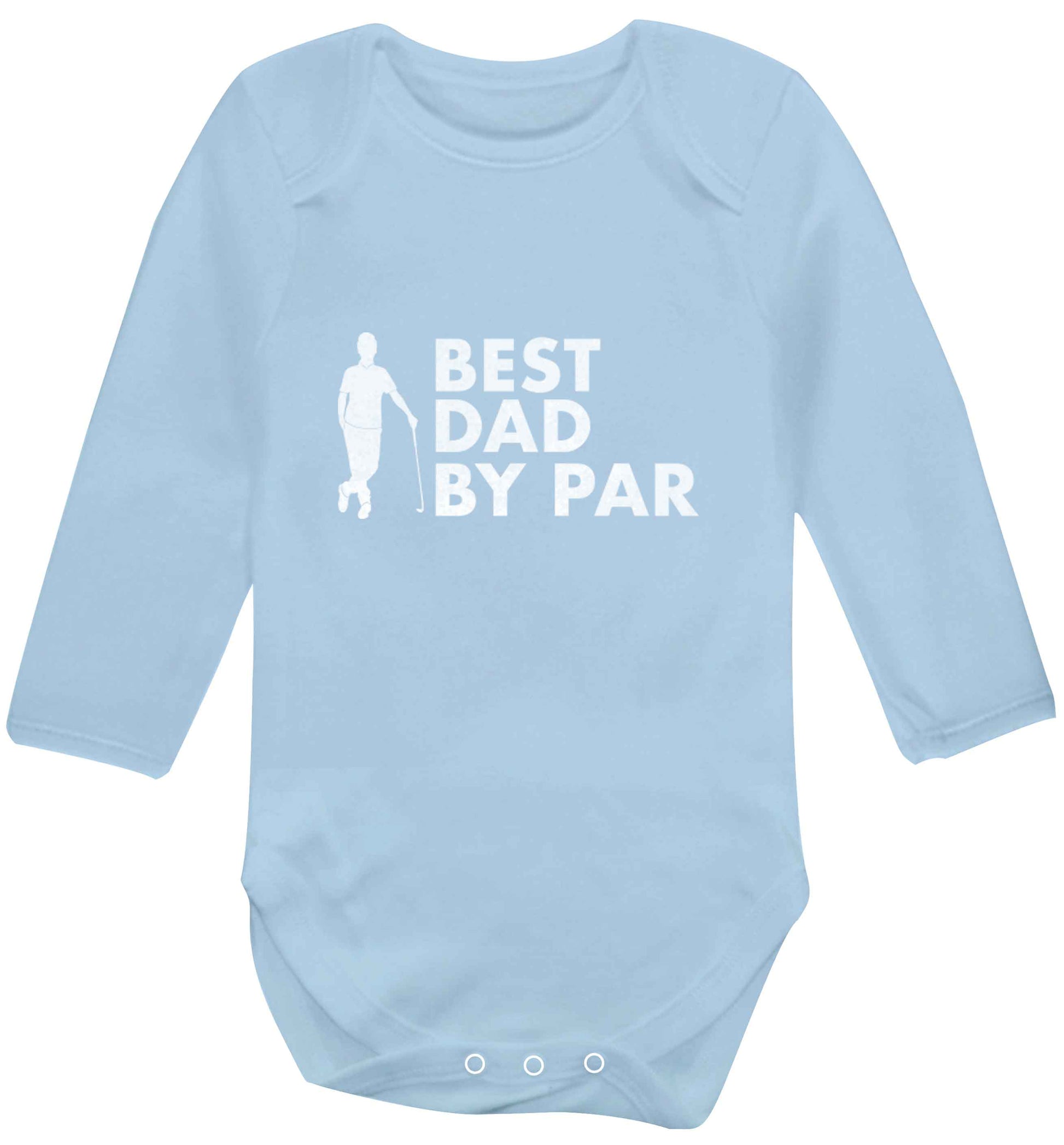 Best dad by par baby vest long sleeved pale blue 6-12 months