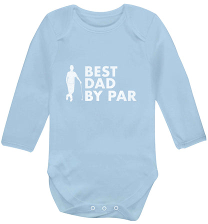 Best dad by par baby vest long sleeved pale blue 6-12 months