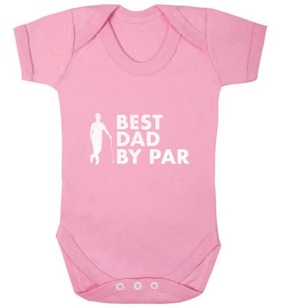 Best dad by par baby vest pale pink 18-24 months