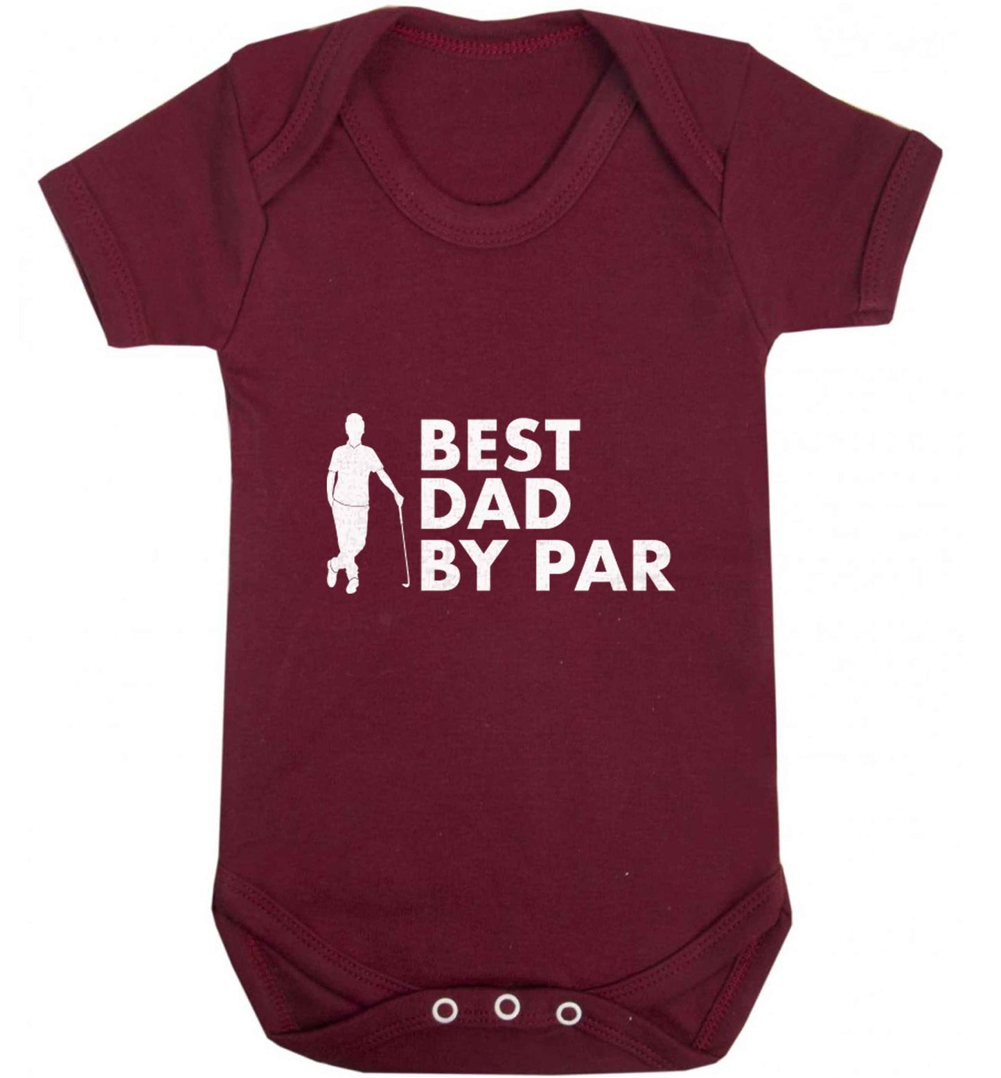 Best dad by par baby vest maroon 18-24 months