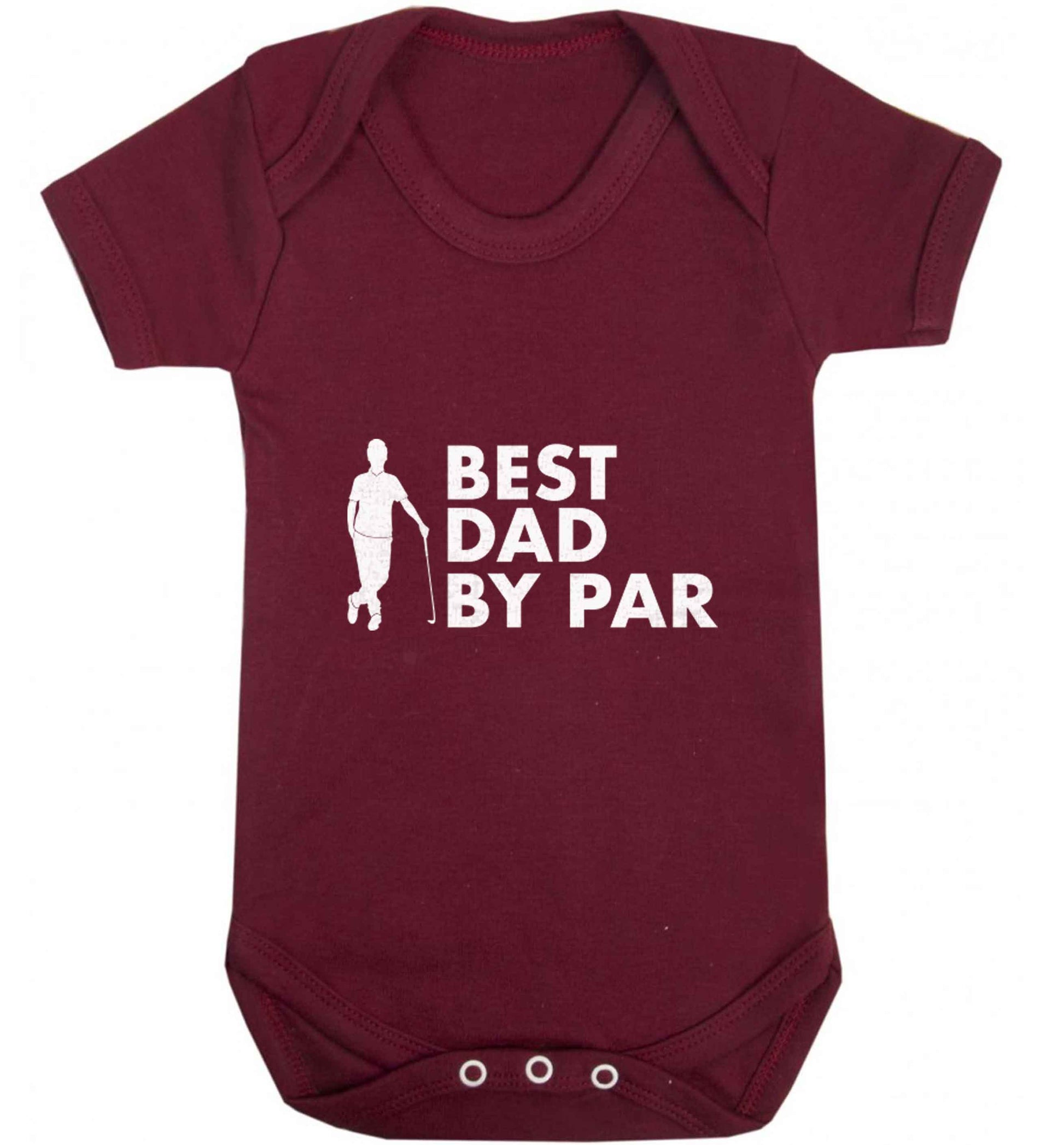 Best dad by par baby vest maroon 18-24 months