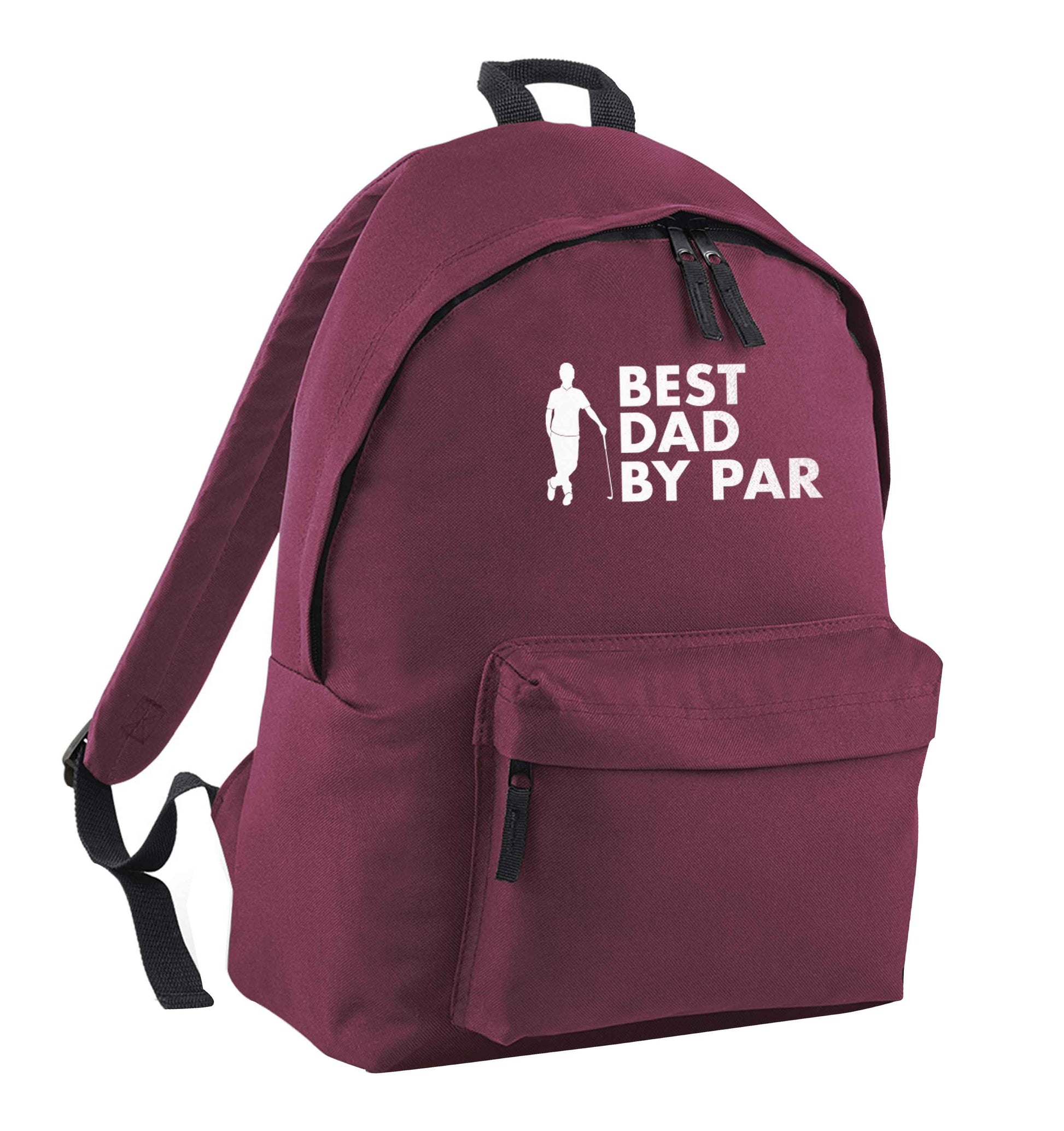 Best dad by par maroon adults backpack