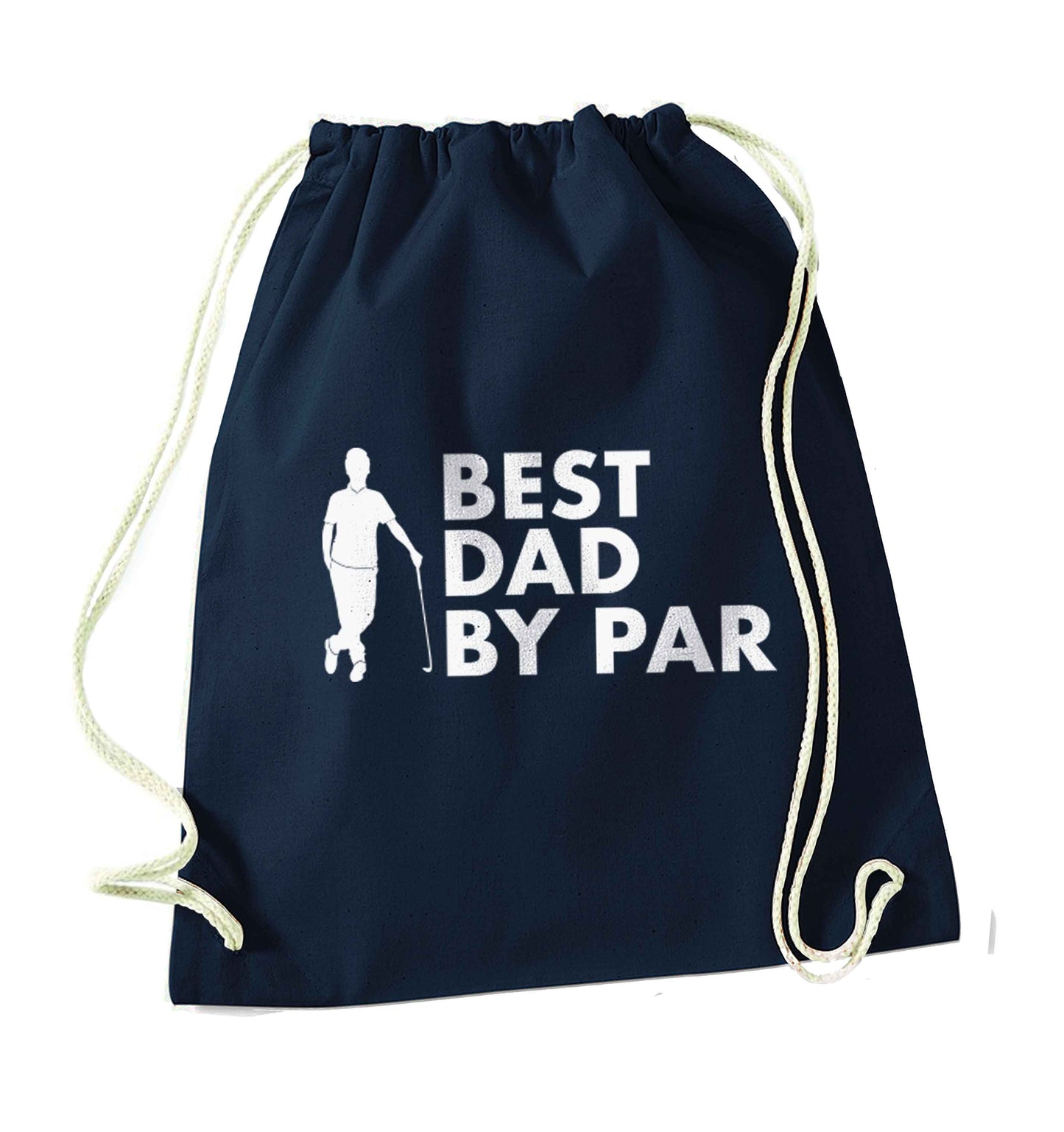 Best dad by par navy drawstring bag